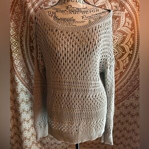 American Eagle Outfitters Off-the-Shoulder Beige Sweater